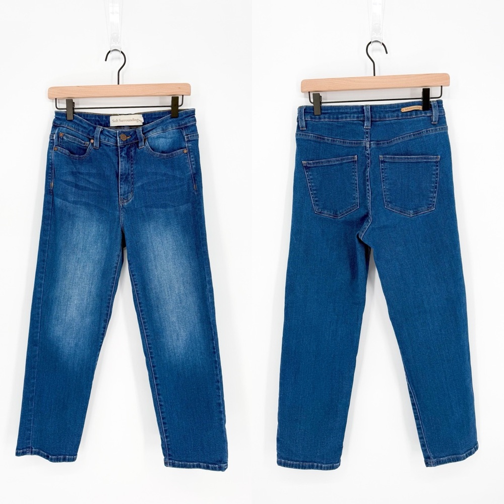 Soft Surroundings Ultimate Straight Cropped Jeans Size 6 - Picture 2 of 10